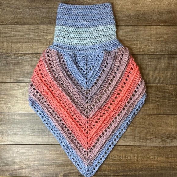 Handcrafted Crochet Cowl Neck Scarf New Handmade by Seller One Size Adult Knit - Picture 14 of 16